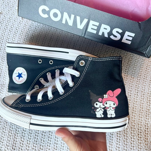 Black My Melody X Kuromi Sanrio Converse - Picture 1 of 4